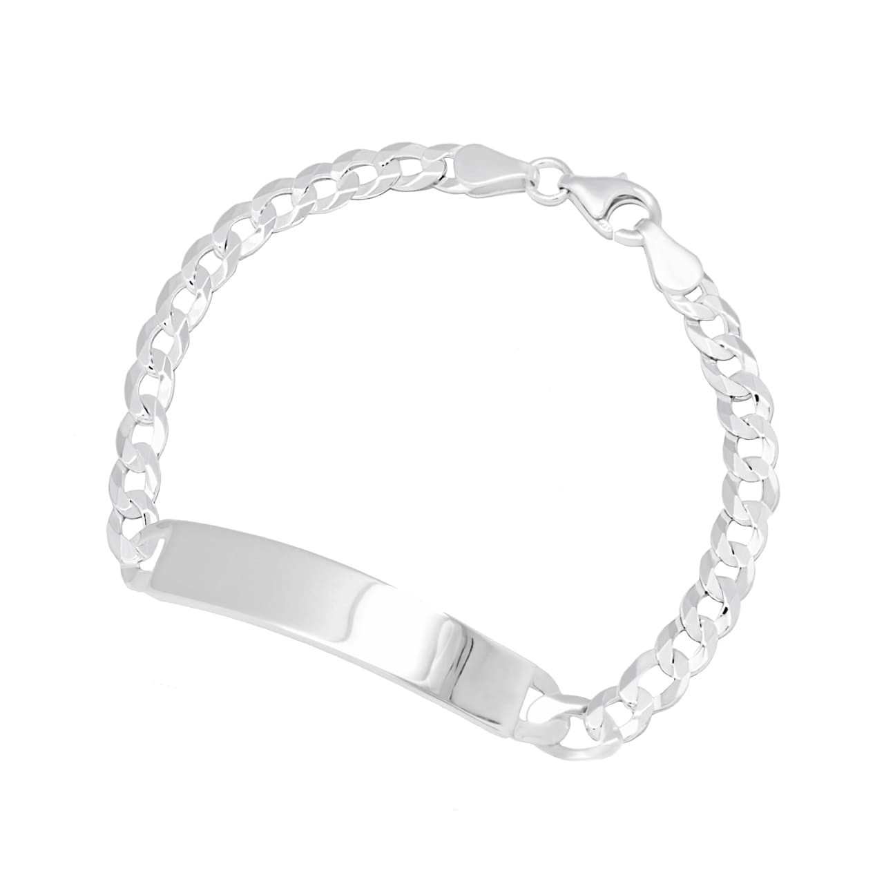 ID-Armband Panzer 8.0 mm, 925 Sterling Silber