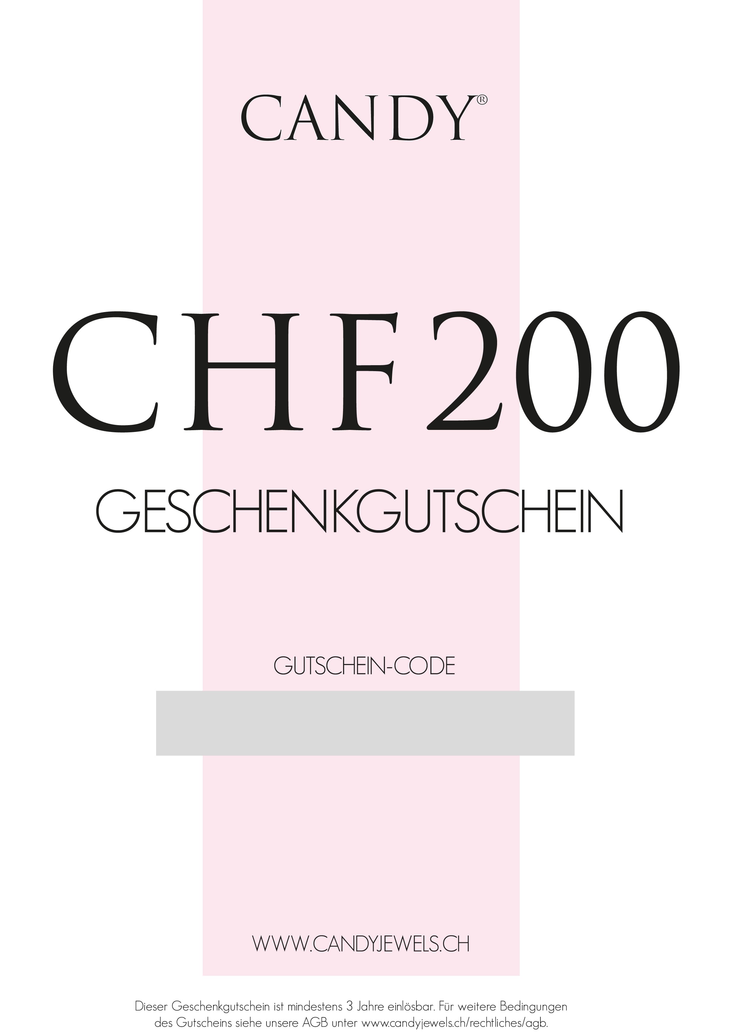 Printable voucher CHF 200