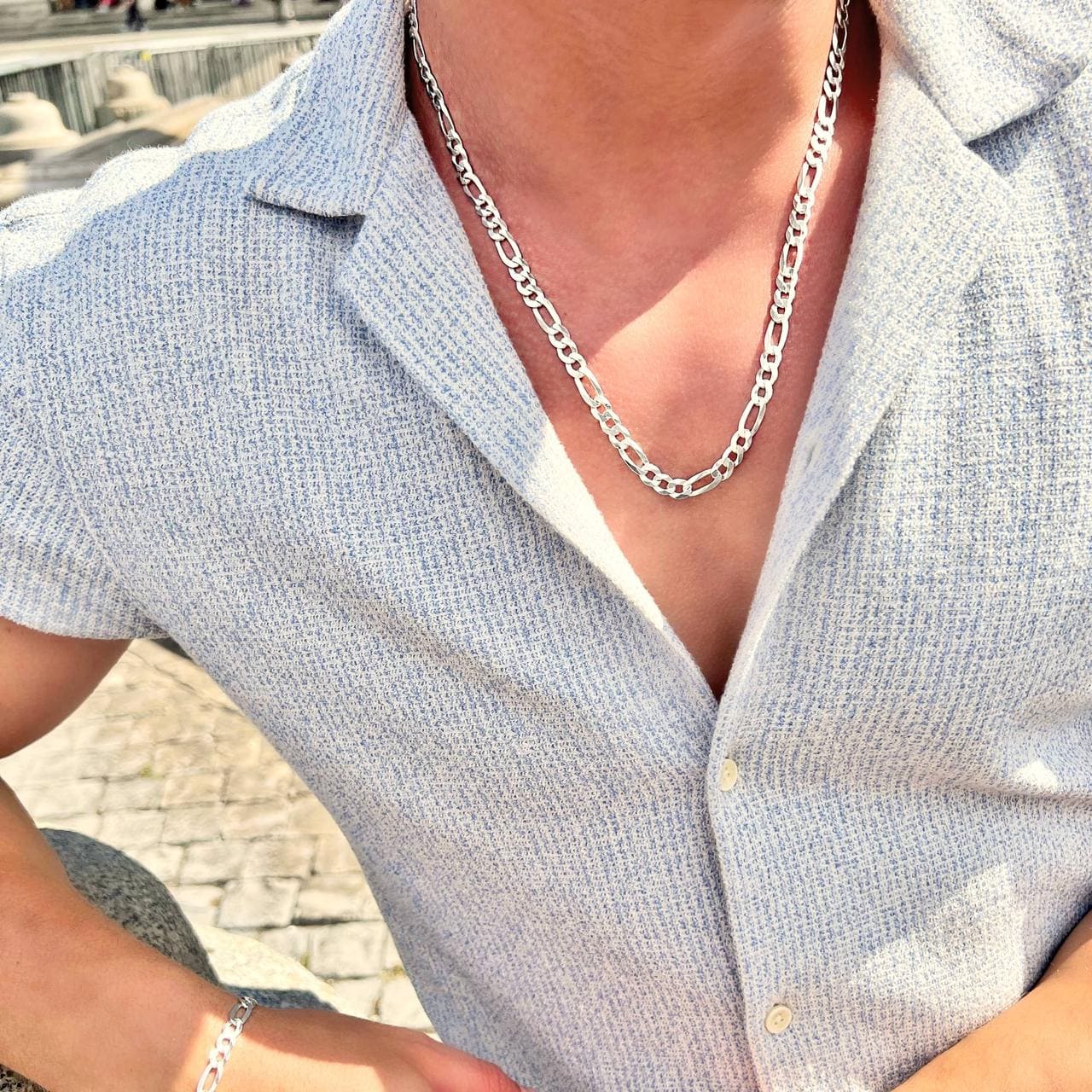Halskette aus Sterling Silber 925 in den Weinbergen der Region Lavaux