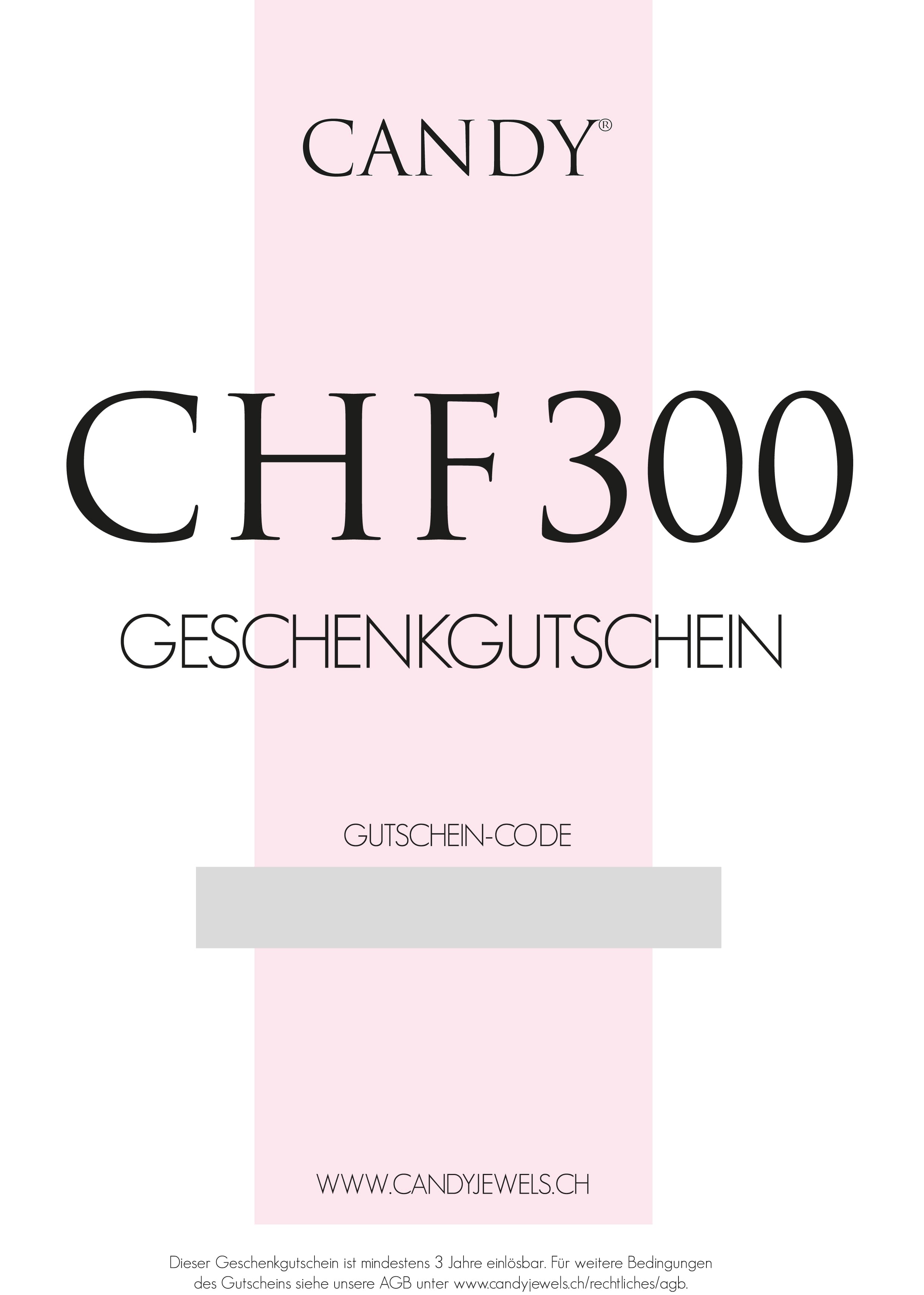 Printable voucher CHF 300