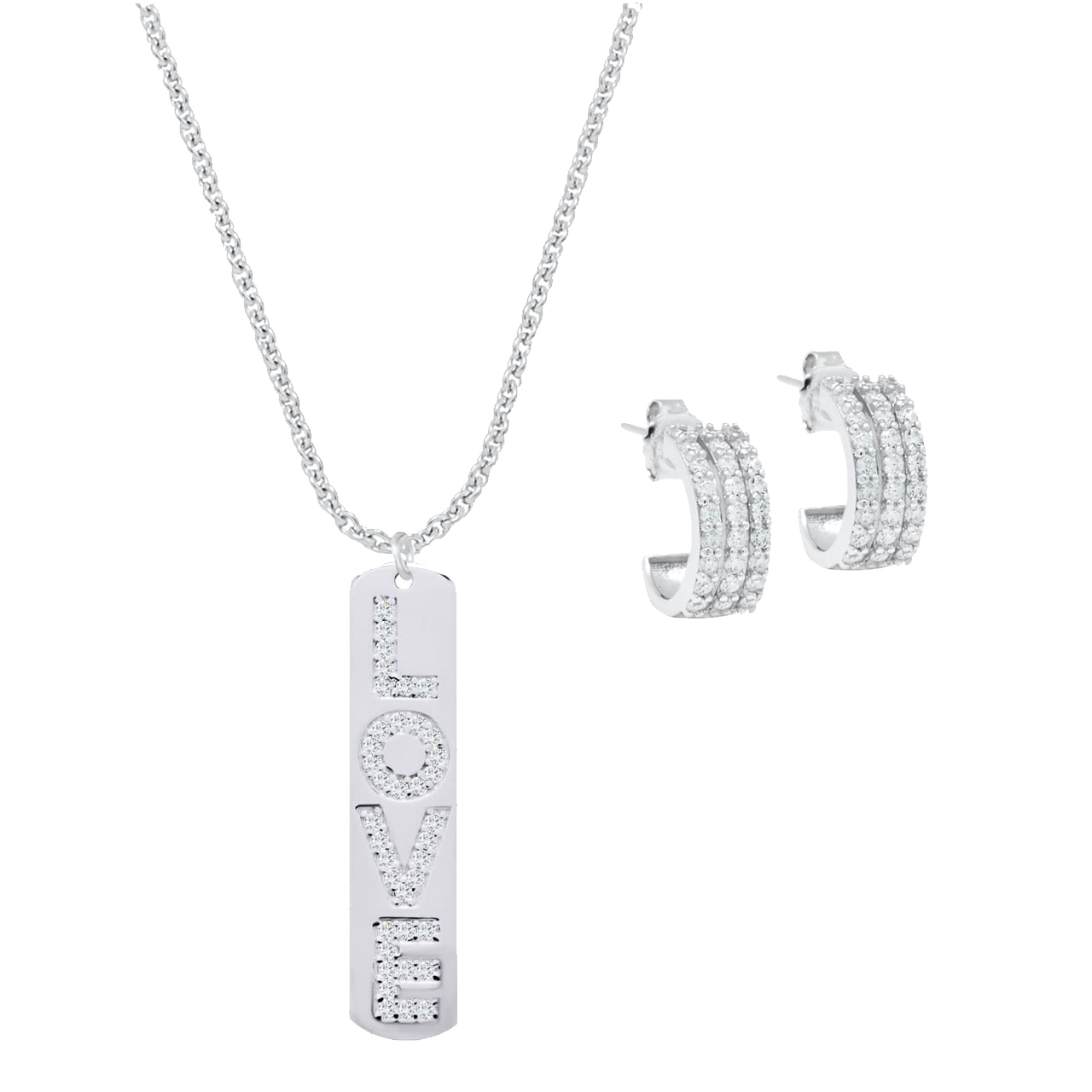 Schmuckset LOVE, 925 Sterling Silber