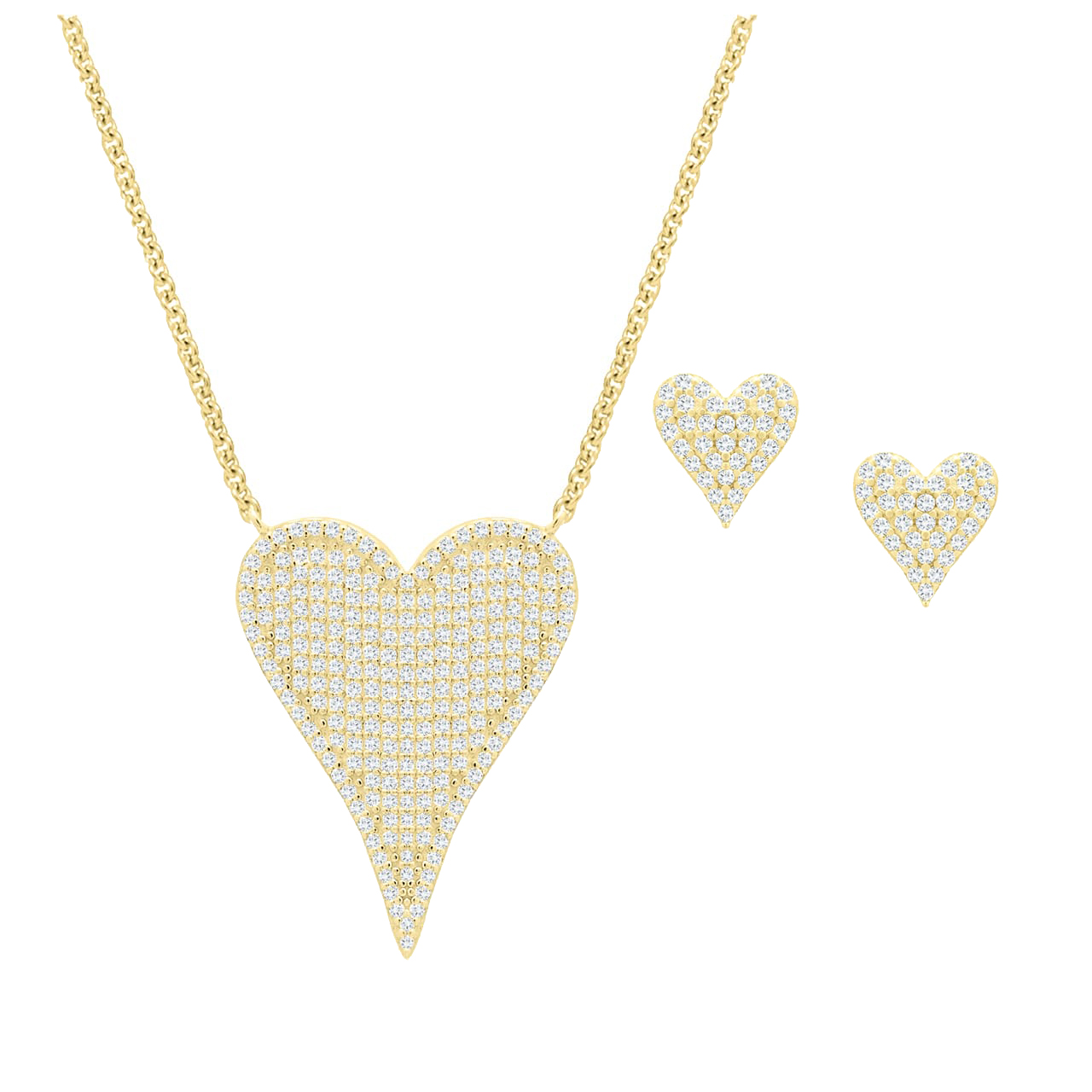 Jewellery Set Inesse, 925 Sterling Silver, gold-plated