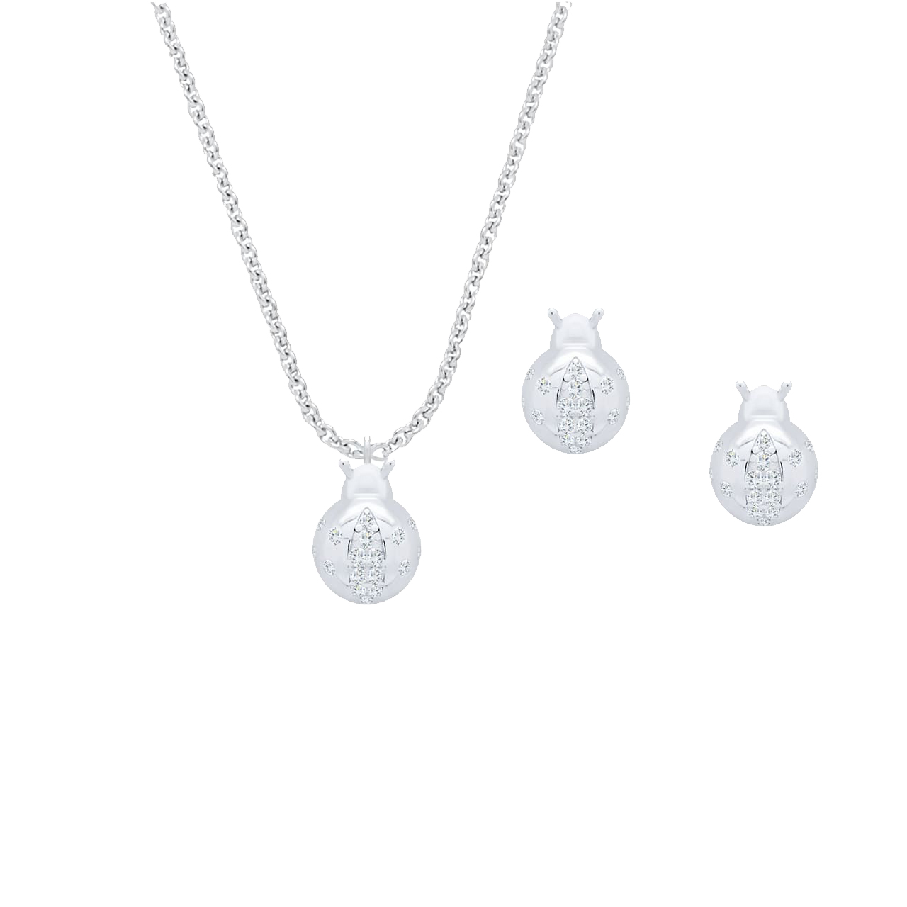 Jewellery set Ladybug, 925 Sterling Silver