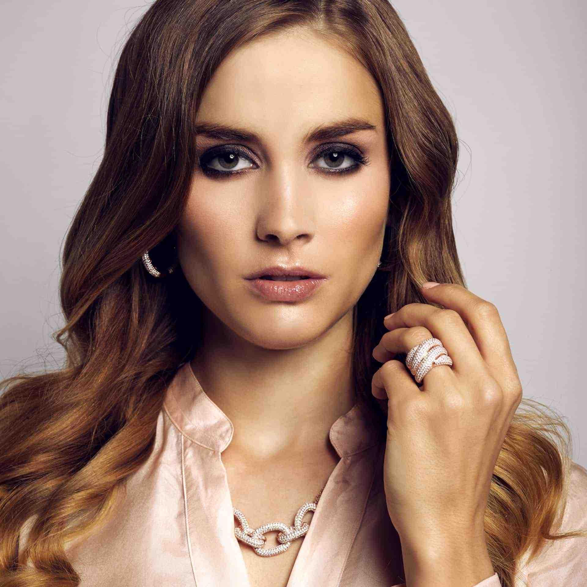 Model with exclusive CANDY silver jewellery