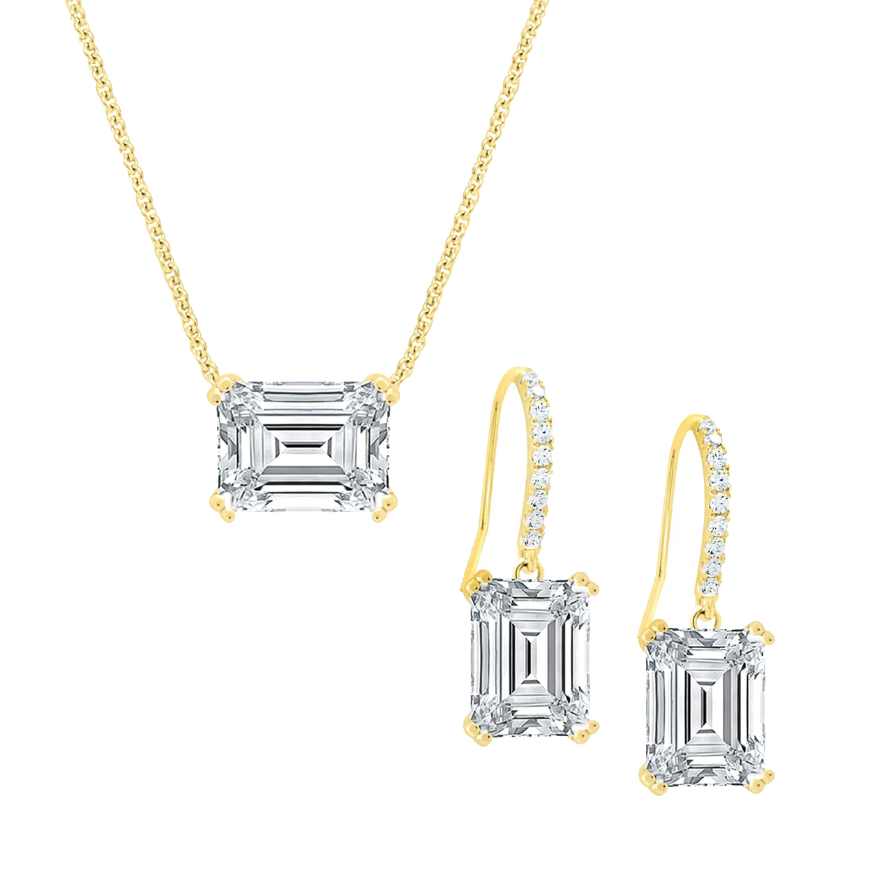 Jewellery Set Cecil, 925 Sterling Silver, gold-plated