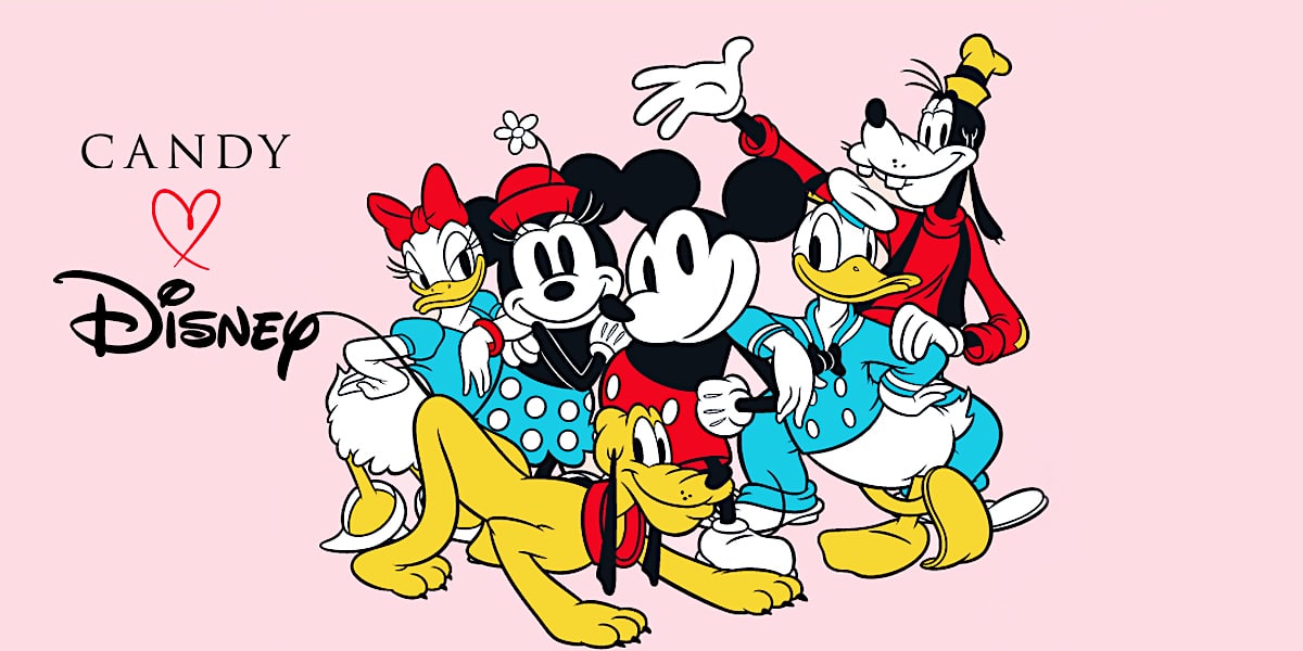 Donald Daisy Micky Mini Goofy Pluto the whole Disney gang in one picture