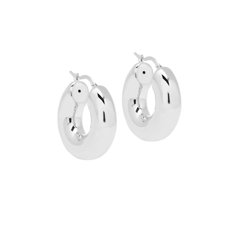 s.Oliver Creolen 925 Sterling Silber Damen Ohrschmuck, 3 cm, Silber, Kommt in Schmuck Geschenk Box, 2038988