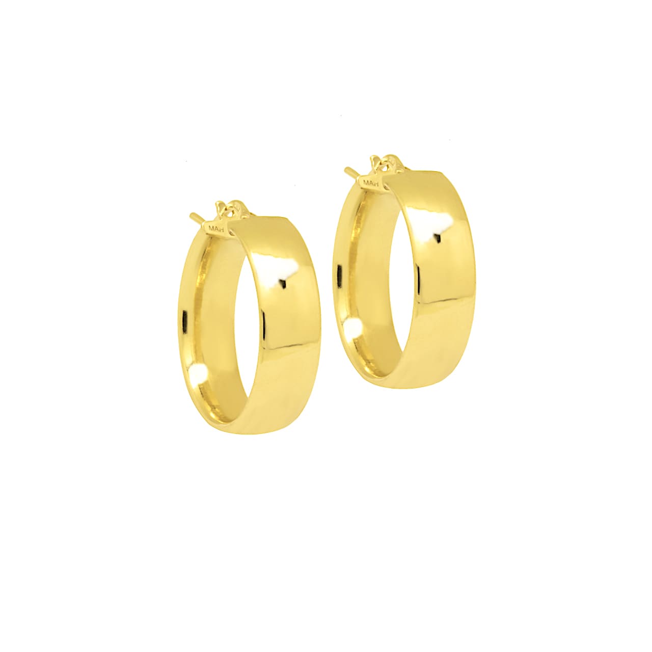 Mary & Jules Gouden schelpcreolen van 925 sterling zilver, verguld