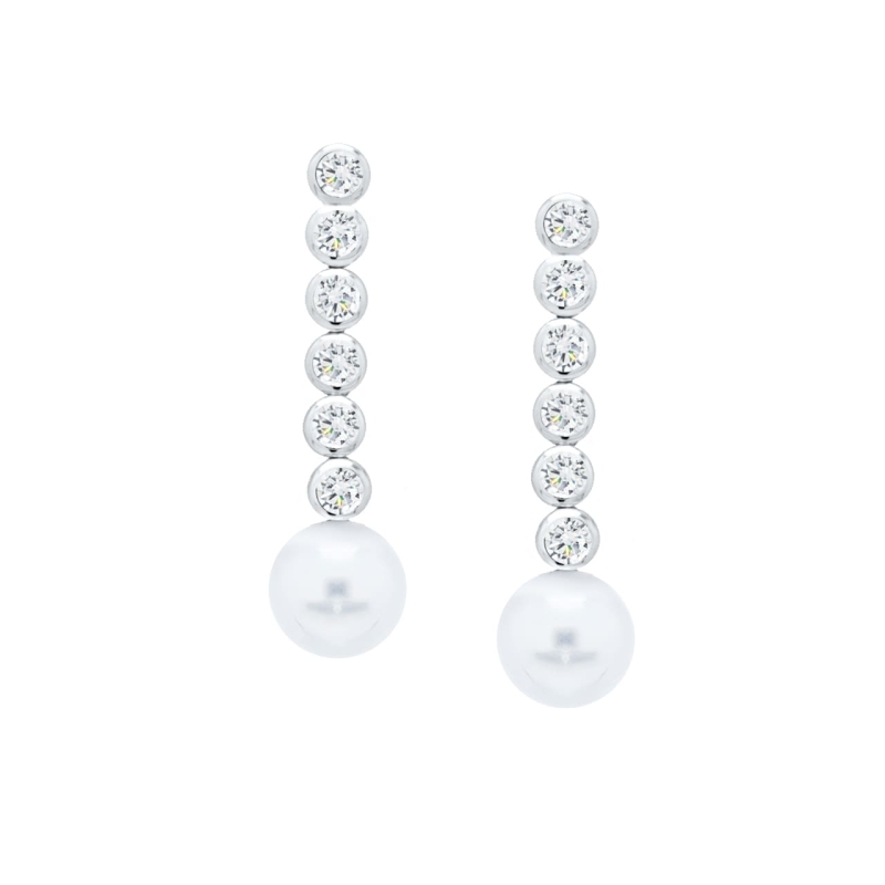 FANCIME Perlen Ohrringe Aus 925 Sterling Silber Mit Echten Süßwasserperlen