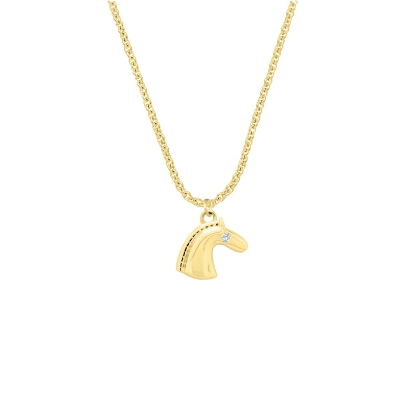 Elli Collana Donna A V Con Ciondolo Geometrico Minimal In Argento 925 Placcato Oro, Lunghezza Regolabile